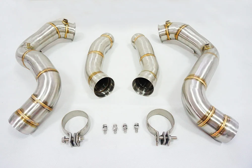 mercedes c63 w205 catted and catless downpipes